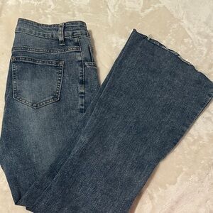 SHEIN Dark Blue Flare & Wide Leg Jeans